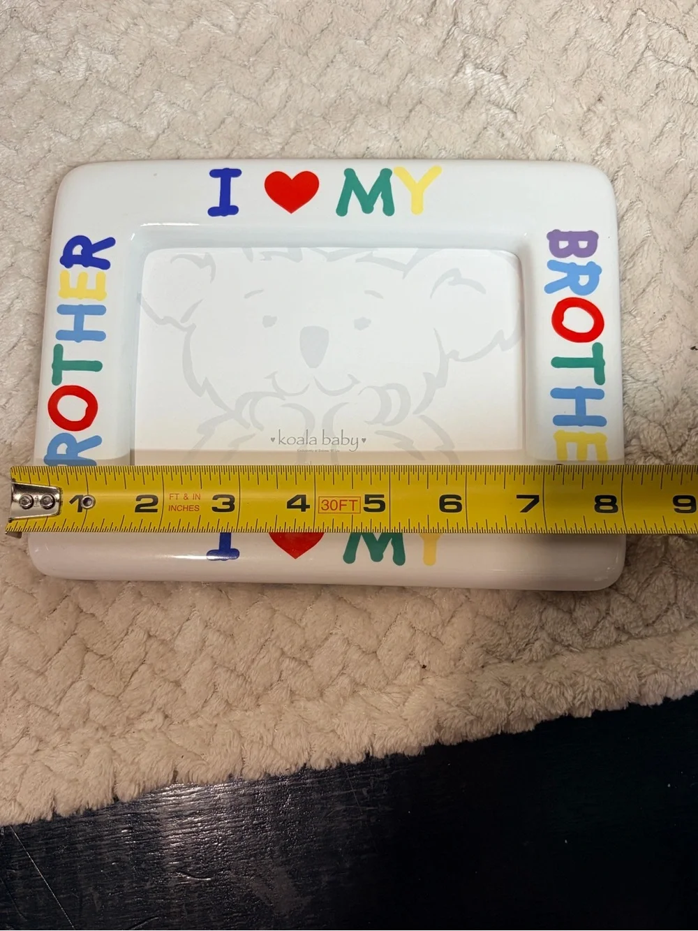 Vintage Koala Baby Kidcore Picture Frame I Love My Brother‎ Primary Colors 4x6